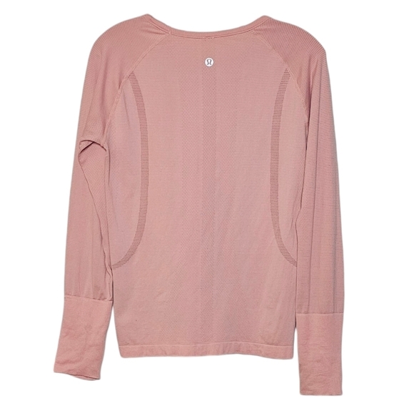 Lululemon Swiftly Tech Twilight Rose Crewneck Sleeve Thumb Hole women's size 10 - Picture 3 of 10